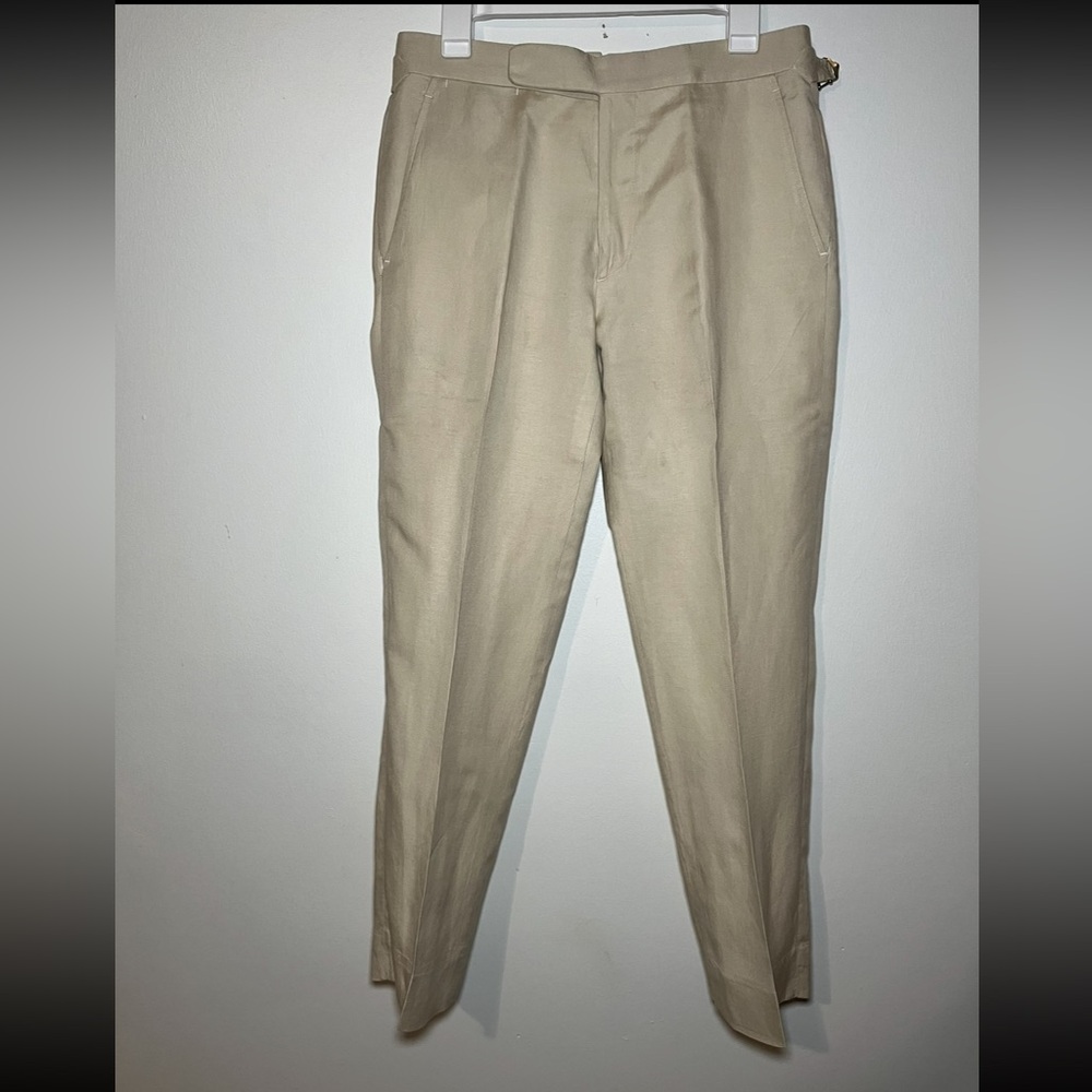 Ralph Lauren Purple Label Men’s Gregory Hand-Tailored Linen Silk Trouser